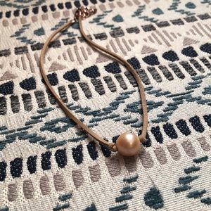 Rose Gold Pearl Choker